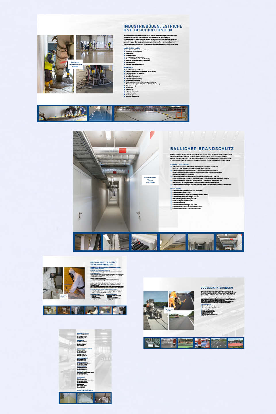 Bauschutz Imagebroschüre Gestaltung und Druckmanagement