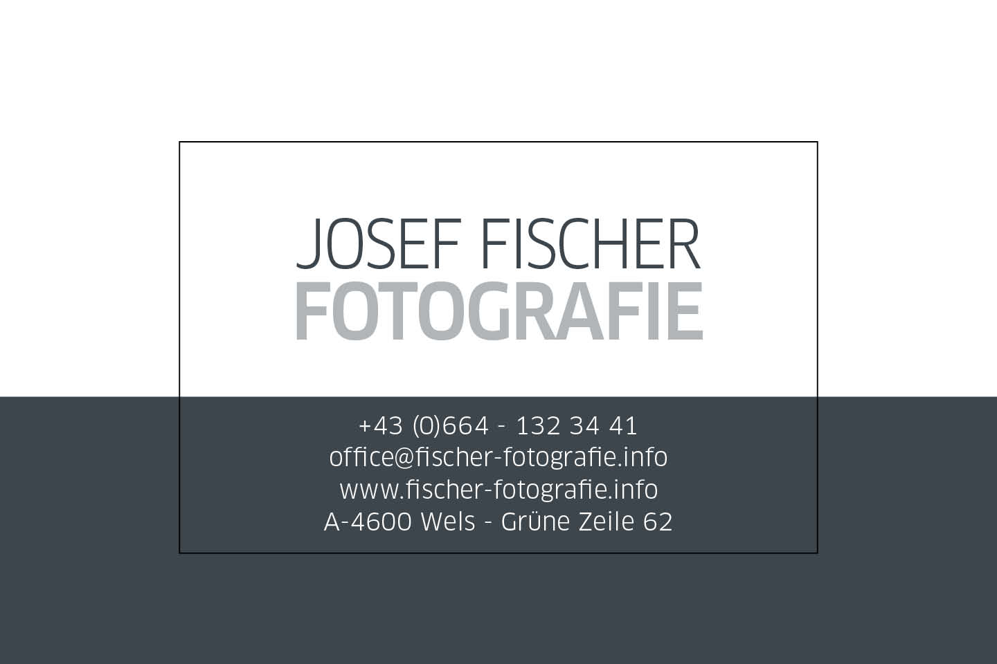 Logo und Visitenkarte Foto Josef Fischer Wels